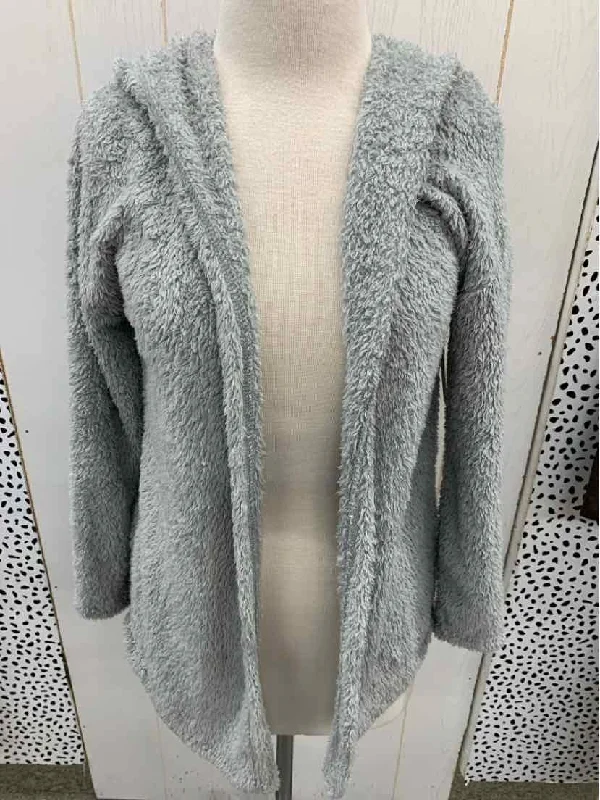 Pink Republic Gray Womens Size Small Sweater Spandex Rayon Corduroy