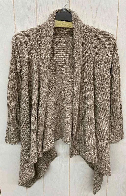 Pink Rose Brown Womens Size M Sweater Fleece Sweater Nylon Polyester