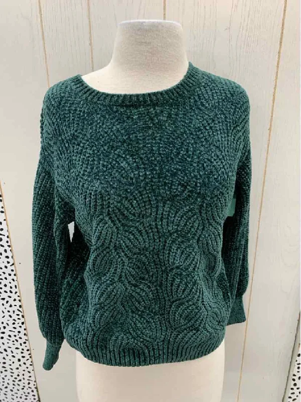 Pink Rose Green Junior Size XS Sweater Slim Fit Regular Fit Oversized