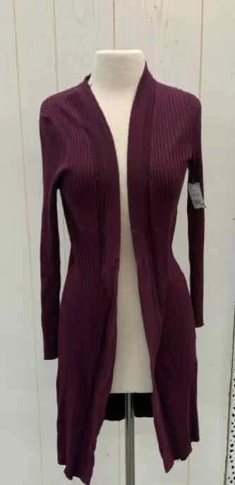 Purple Womens Size Small Sweater Turtle Neck Boat Neck Asymmetrical Neck