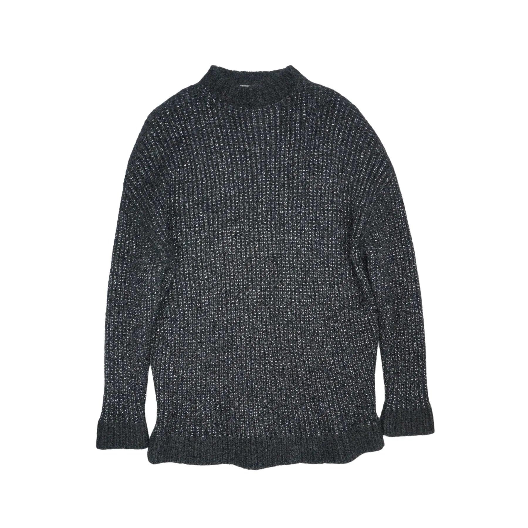 Saint Laurent Sweater Dress - Women's L Denim Fabric Leather Fabric Suede Fabric