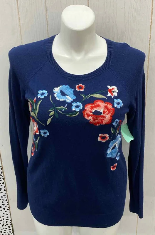 SJB Blue Womens Size XL Sweater Fleece Fabric Down Fabric Feather Fabric