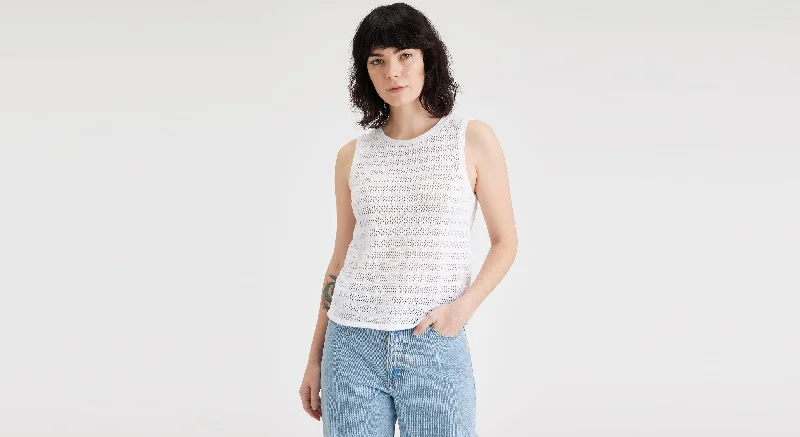 Sweater Tank, Regular Fit Terry Terry Cloth Terry Knit