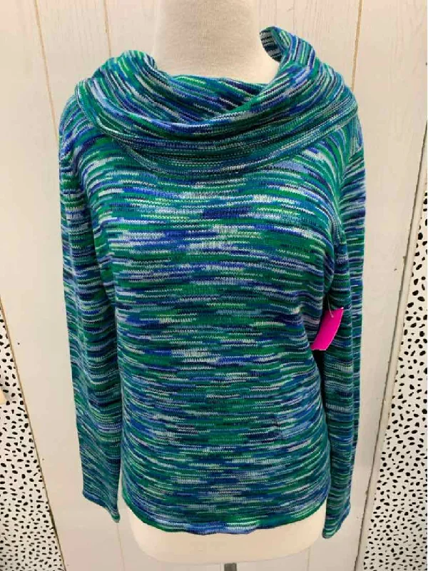 The Limited Blue Womens Size M Sweater Glossy Satin Silk