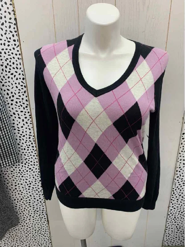 Tommy Hilfiger Black Womens Size L Sweater Machine Wash Dry Clean Hand Wash