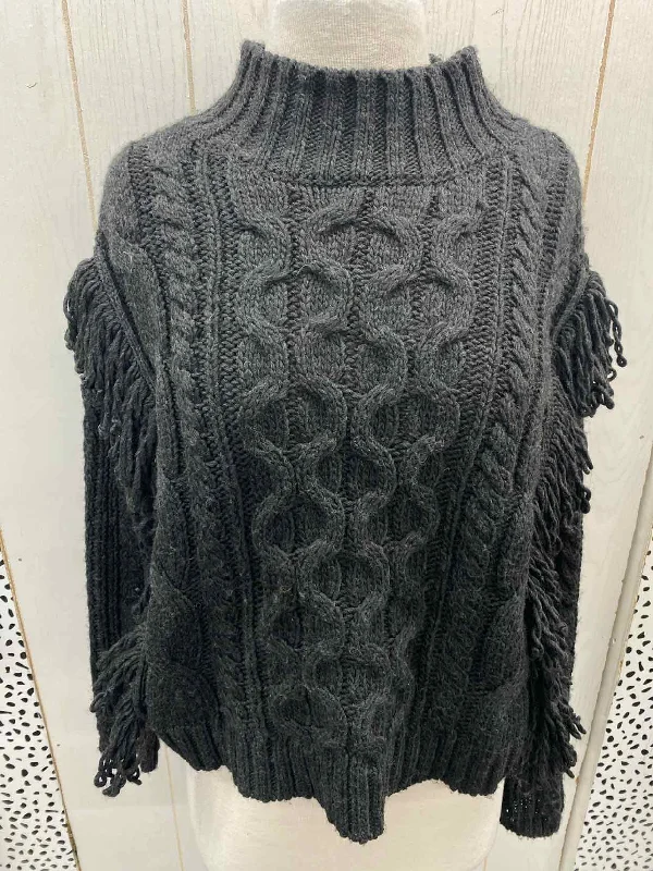 Universal Thread Black Womens Size Small Sweater Chenille Blend Fleece Blend Nylon Blend
