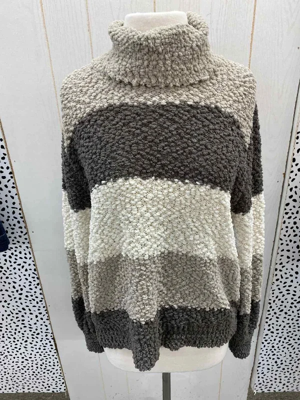 Zenana Tan Womens Size Small Sweater Seamless Knitted Crochet