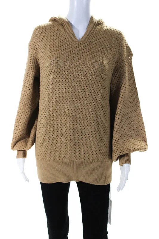 Adeam Womens Beach Hoodie Camel Hoodie with Drawstring Waist Adjustable Fitted