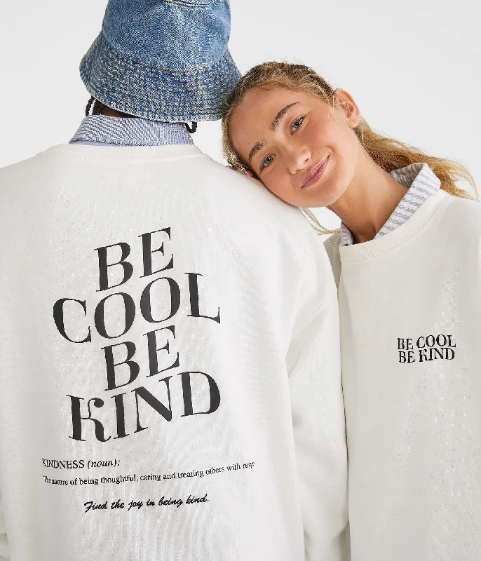 Aeropostale Be Kind Essentials Crew Sweatshirt Hoodie with Hem Elastic Stretchable Comfortable