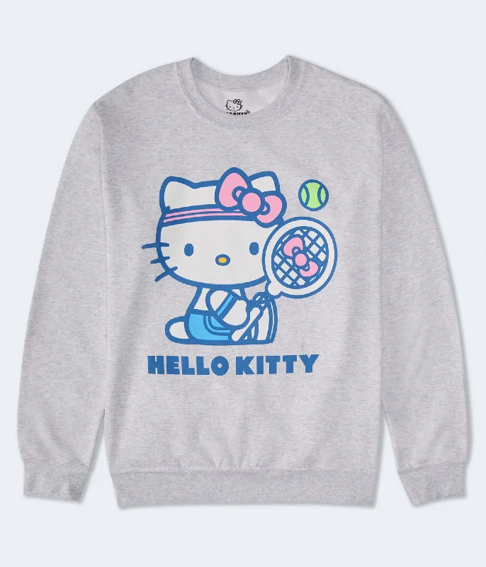 Aeropostale Hello Kitty Tennis Crew Sweatshirt Hoodie with Side Slits Relaxed Casual