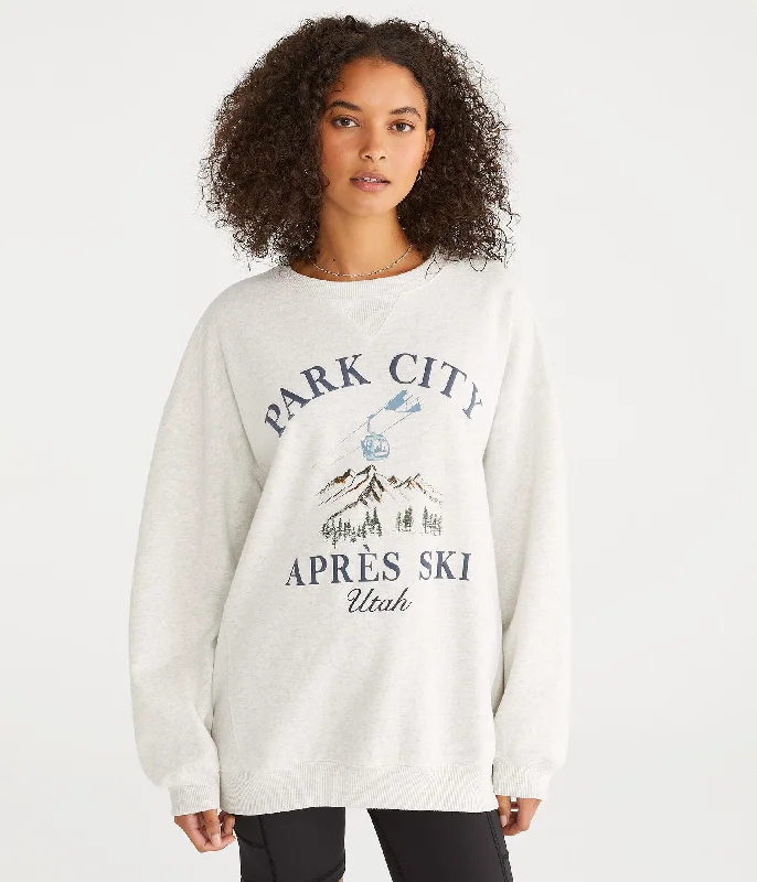 Aeropostale Park City Oversized Crew Sweatshirt Hoodie with Crew Neck Simple Timeless