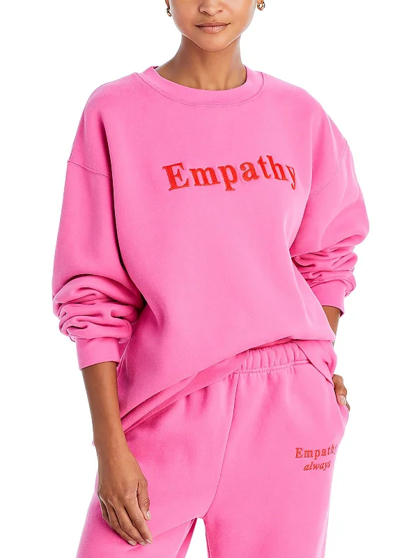 Empathy Womens Fleece Graphic Sweatshirt Hoodie with Hem Ribbing Snug Secure