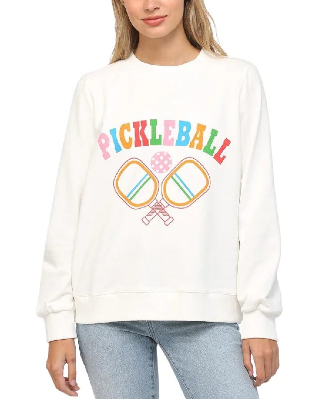 FATE Pickleball Sweatshirt Hoodie with High-Low Hem Asymmetrical Trendy