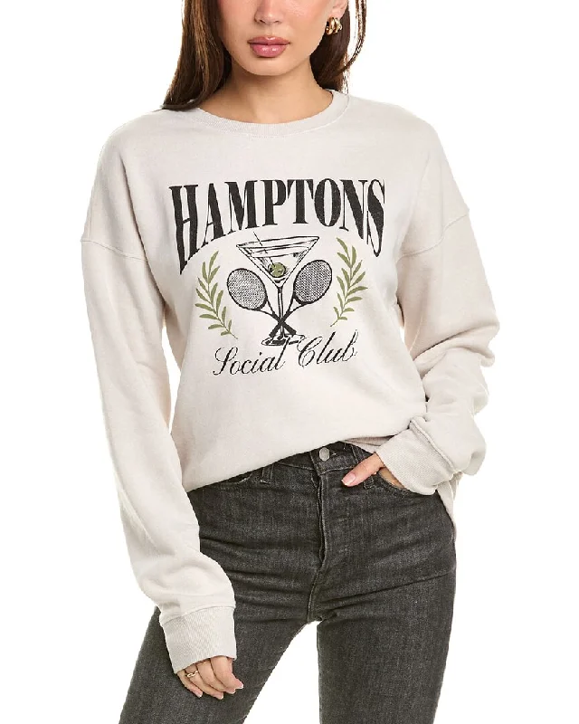 Harper Hamptons Sweatshirt Hoodie with Hem Raw Edge Edgy Unfinished