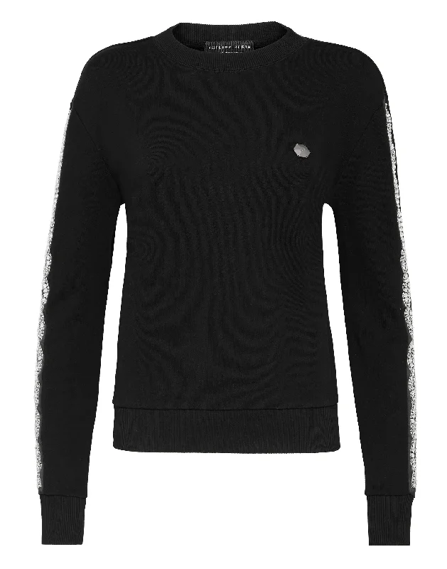 Hoodie sweatshirt Crystal Hoodie with Mesh Breathable Sporty
