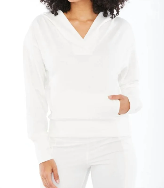 Kiki Hoodie In Coconut Milk Hoodie with Embroidery Detailed Premium