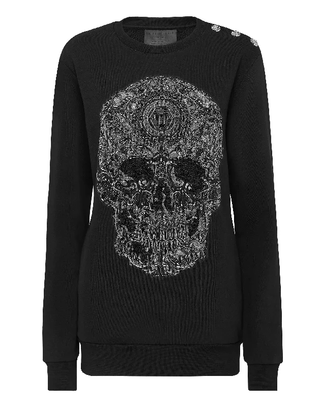 Oversize Sweatshirt LS Baroque Hoodie with Drawcord Adjustable Secure