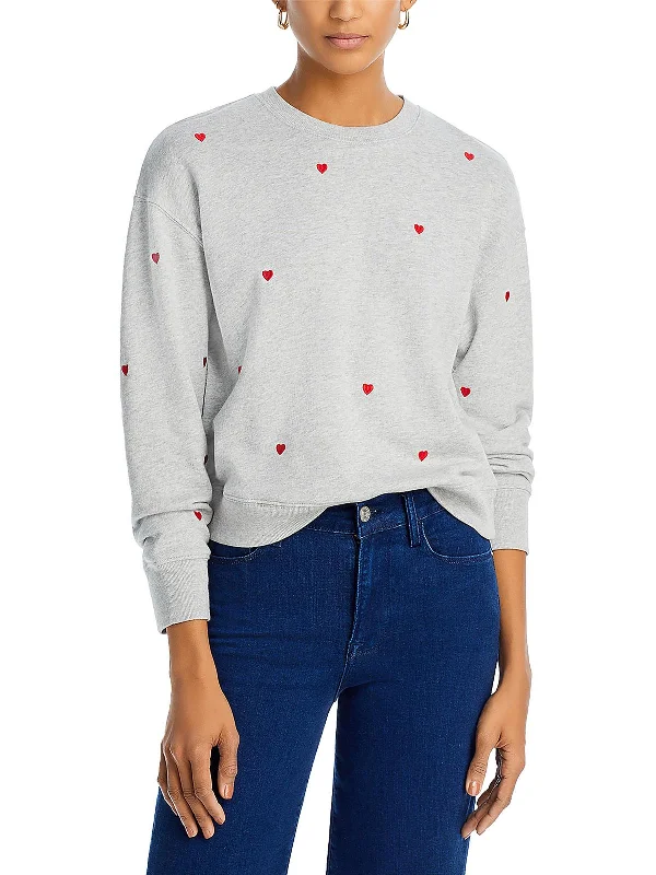 Ramona Womens Crewneck Long Sleeves Sweatshirt Hoodie with Cropped Fit Short Trendy