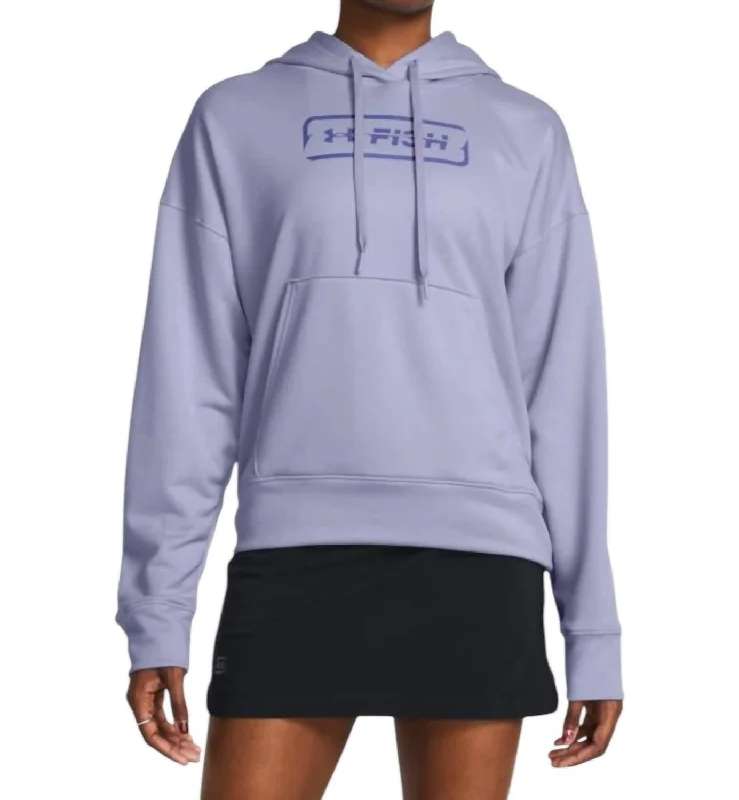Shoreline Terry Hoodie In Celeste/starlight Hoodie with Hem Raw Edge Edgy Unfinished