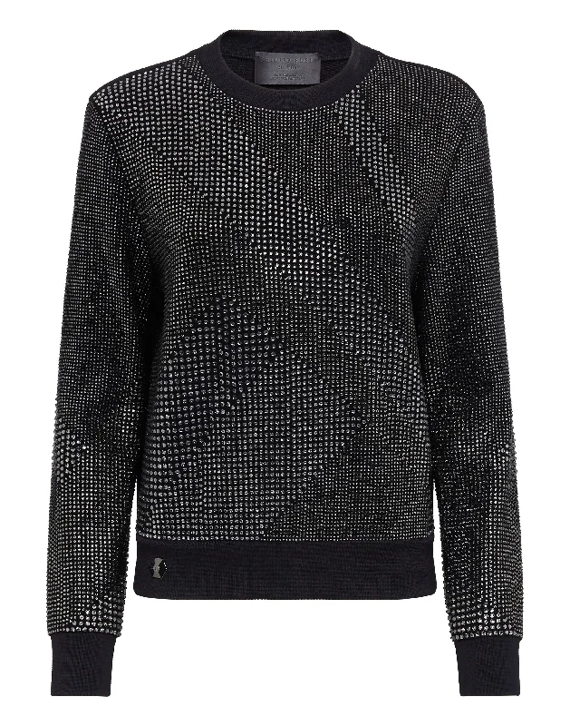 Sweatshirt LS Full Crystal Hoodie with Pastel Soft Subtle