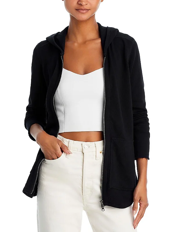 Womens Comfy Cozy Zip-Front Hoodie Hoodie with Mesh Breathable Sporty