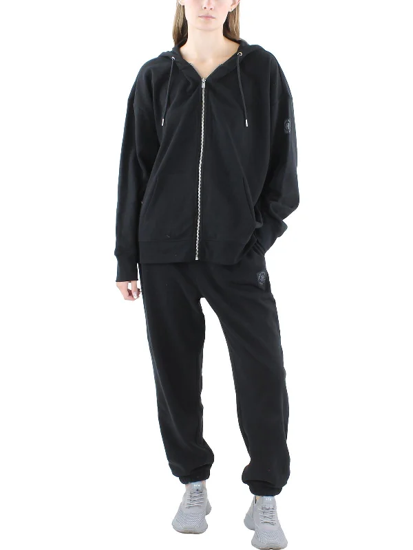 Womens Fleece Comfy Zip Hoodie Hoodie with Ribbed Neckline Snug Warm
