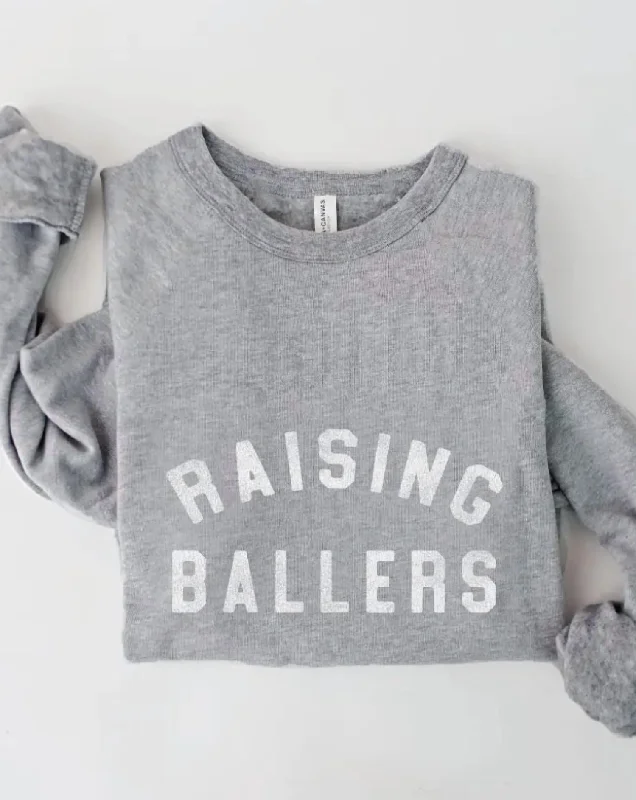 Women's Raising Ballers Graphic Sweatshirt In Gray Hoodie Jacket Zipper Layering
