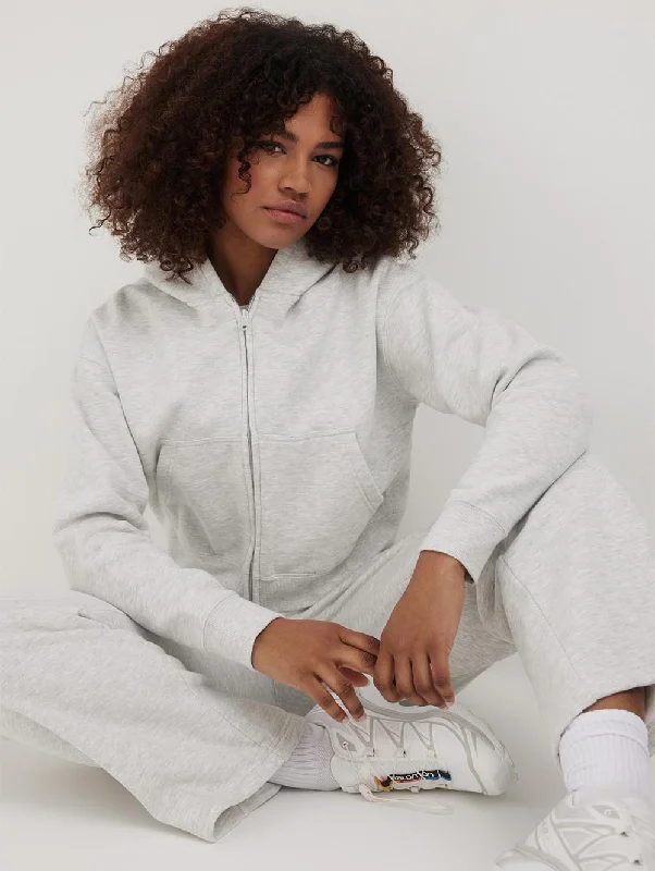 Womens Whitley Eco-Fleece Cropped Zip Hoodie Hoodie with High Neck Warm Protective