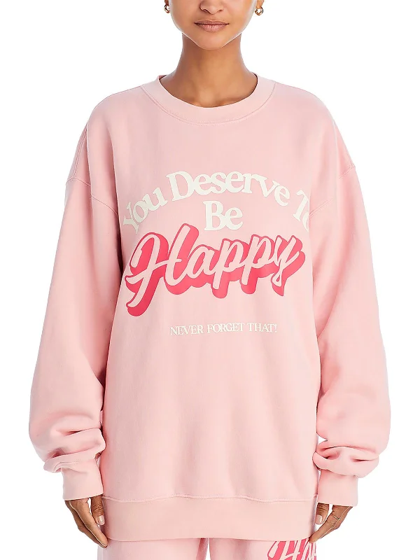 You Deserve Womens Fleece Graphic Sweatshirt Hoodie with Pocket Utility Practical