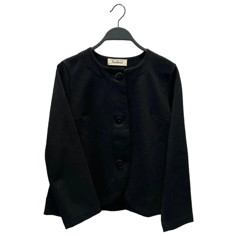 SARAHWEAR/Jacket/BLK/Cotton/ Front Pockets Side Pockets Patch Pockets
