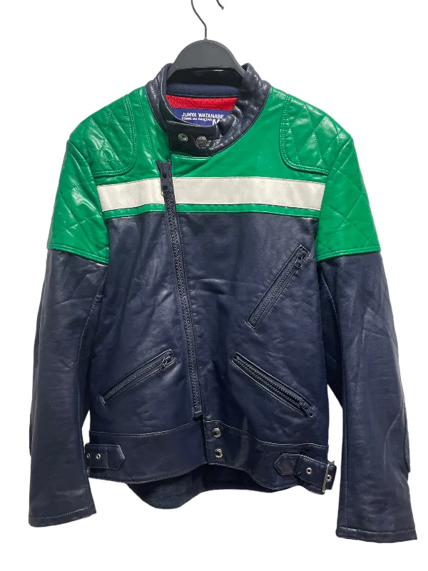 JUNYA WATANABE COMME des GARCONS MAN/Jacket/XS/NVY/Faux Leather/WT-J008/WT-J008 Nylon Jacket Polyester Jacket Spandex Jacket