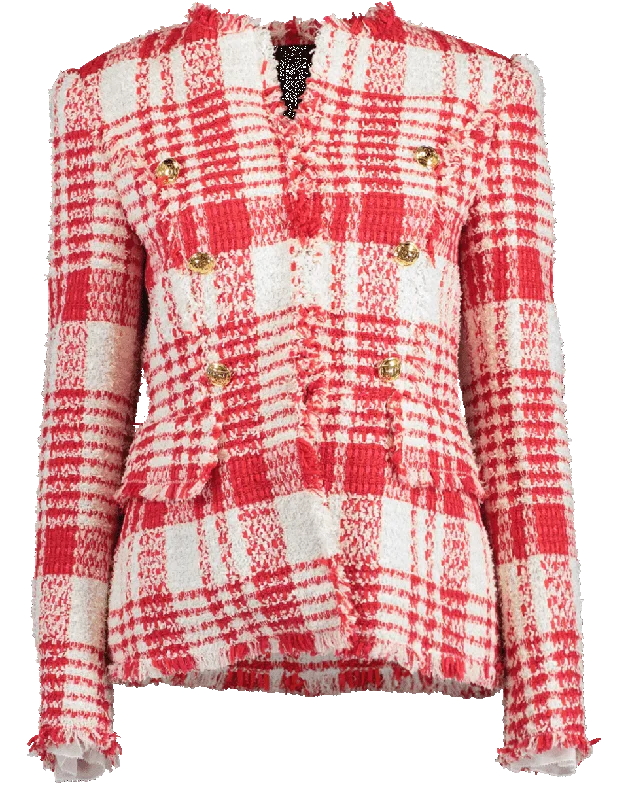 Beltu Tweed Jacket Hooded Jacket Caped Jacket Shawl Collar Jacket