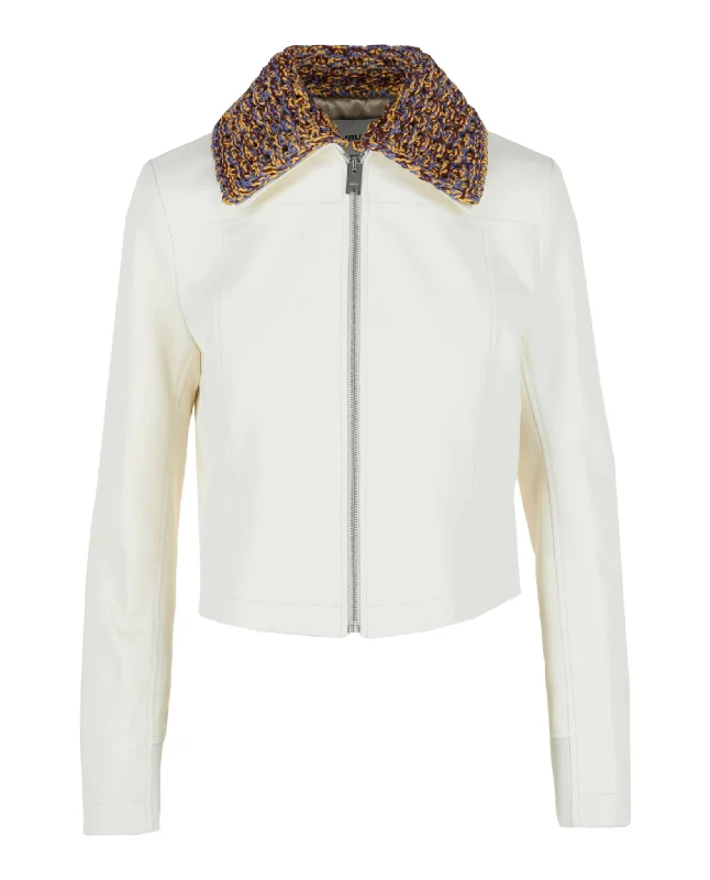 Box Leather Jacket Striped Jacket Polka Dot Jacket Floral Jacket