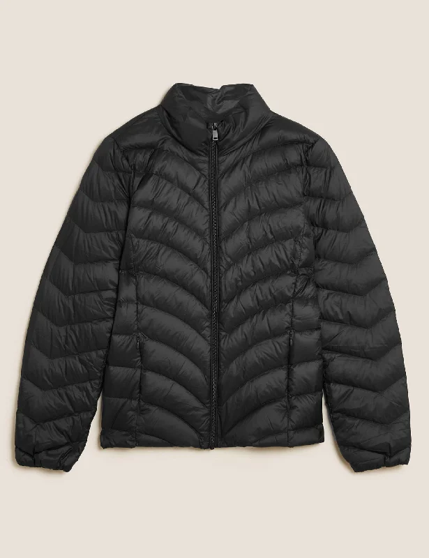 Feather & Down Packaway Puffer Jacket Herringbone Jacket Houndstooth Jacket Plaid Jacket