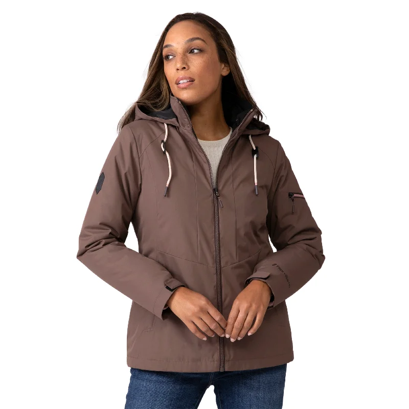 Free Country Women's Back of Bell 3-in-1 Systems Jacket Belted Jacket Elasticated Jacket Padded Jacket