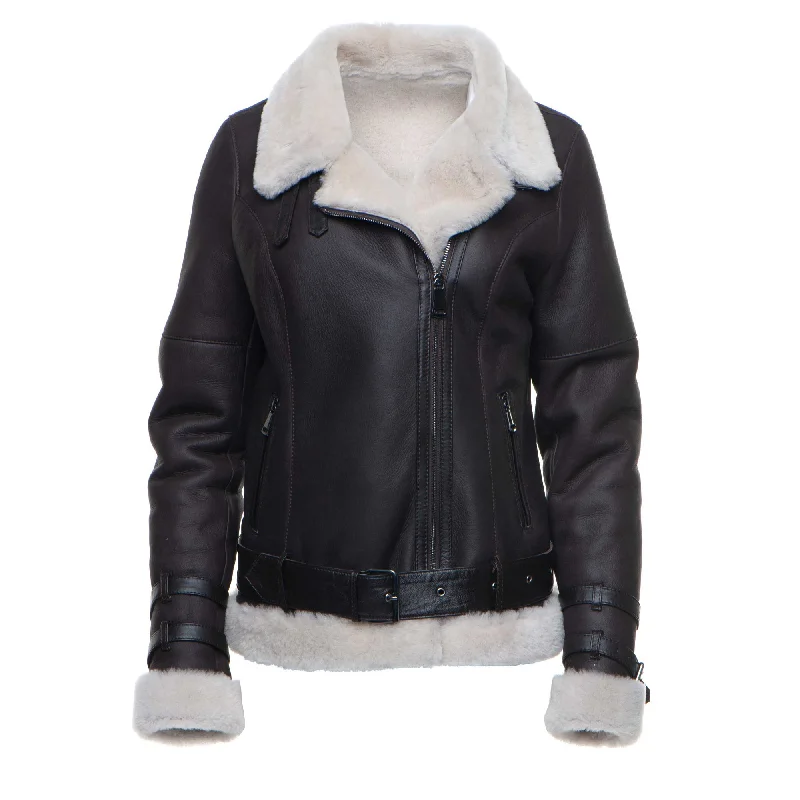 Jayne's Brown B3 Bomber Shearling Jacket Denim Jacket Leather Jacket Suede Jacket