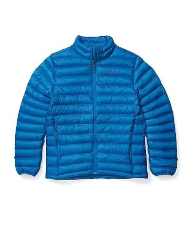 Men's Solus Featherless Jacket In Classic Blue Print Jacket Jacquard Jacket Patchwork Jacket