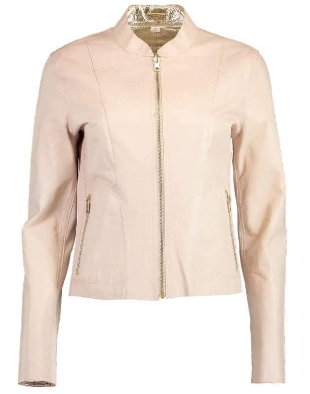 Pink and Gold Reversible Chapin Jacket Tiered Jacket Buttoned Jacket Zippered Jacket
