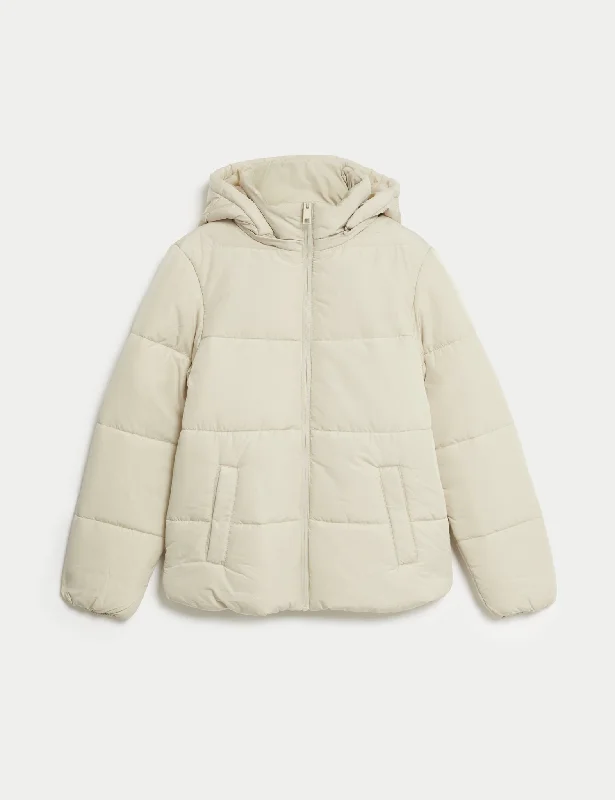 Recycled Thermowarmth™ Hooded Puffer Jacket Insulated Jacket Fitted Jacket Loose Jacket