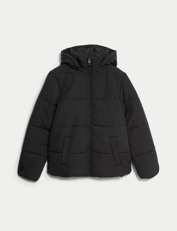 Recycled Thermowarmth™ Hooded Puffer Jacket Satin Jacket Silk Jacket Chiffon Jacket