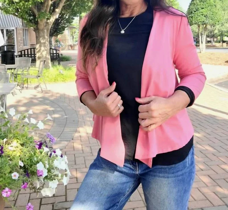 Short Jacket In Sorbet Cardigan Sweater Pullover