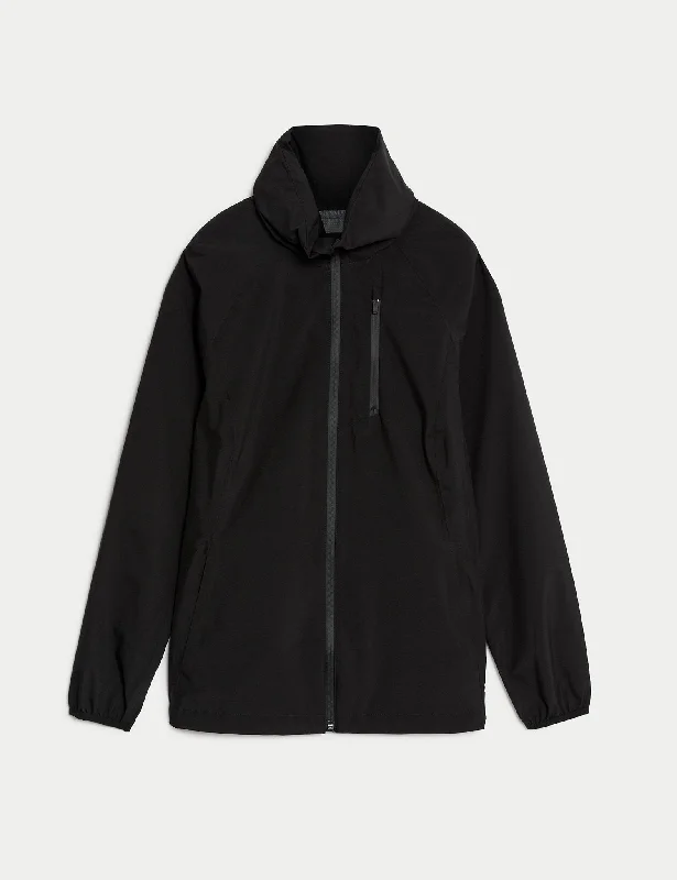 Waterproof Zip Up Hooded Jacket Herringbone Jacket Houndstooth Jacket Plaid Jacket