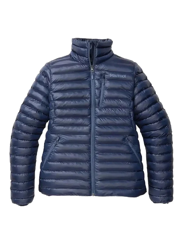 Women's Avant Featherless Jacket In Arctic Navy Herringbone Jacket Checkered Jacket Solid Jacket