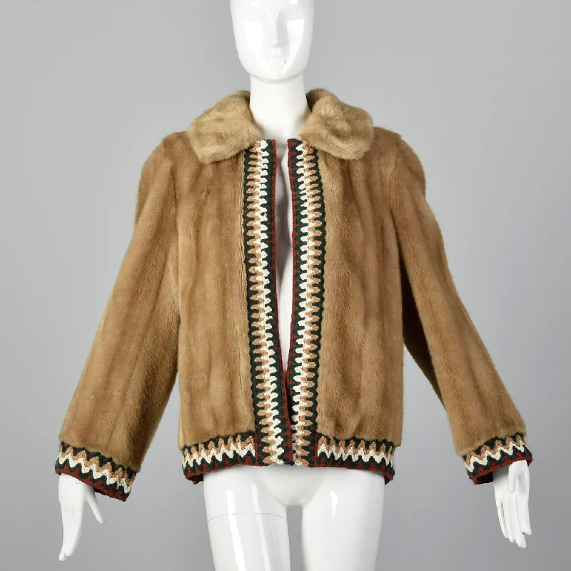 1970s Lilli Ann Faux Fur Coat Soft Cashmere Wrap