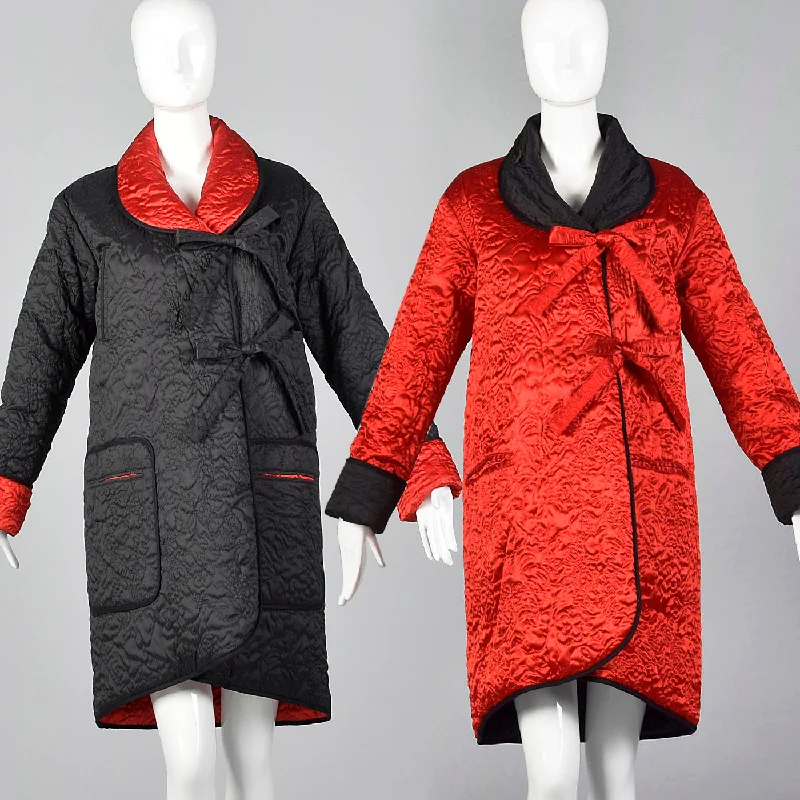 1980s Sonia Rykiel Reversible Quilted Coat Classic Riding Jacket