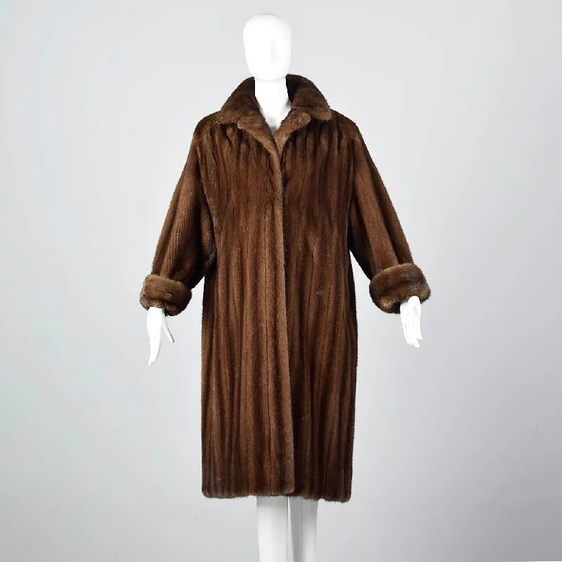 1990s Valentino Alixandre Furs Lunaraine Mink Coat Chic Oversized Blazer