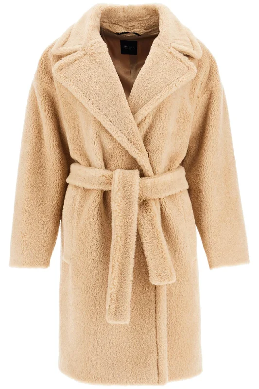 'midi Wrap Coat 'emmy  - Beige Streetwear Bomber Jacket