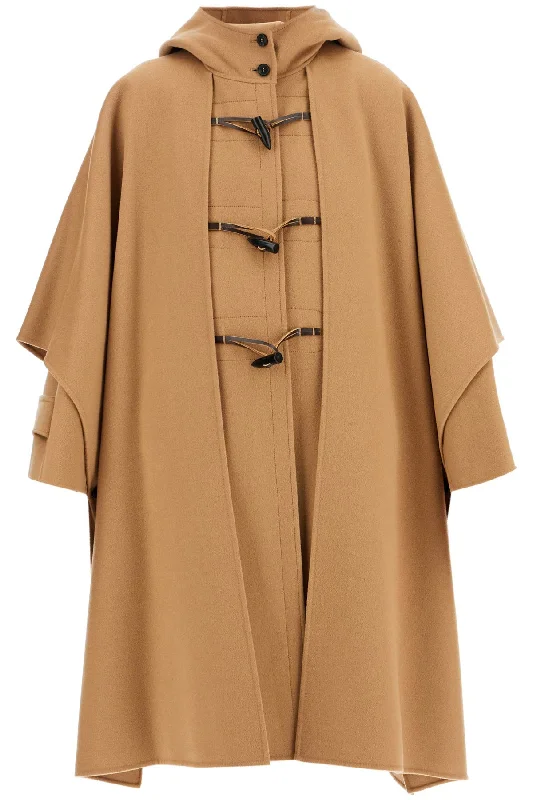 'nico' Cape Coat  - Beige Recycled Down Jacket