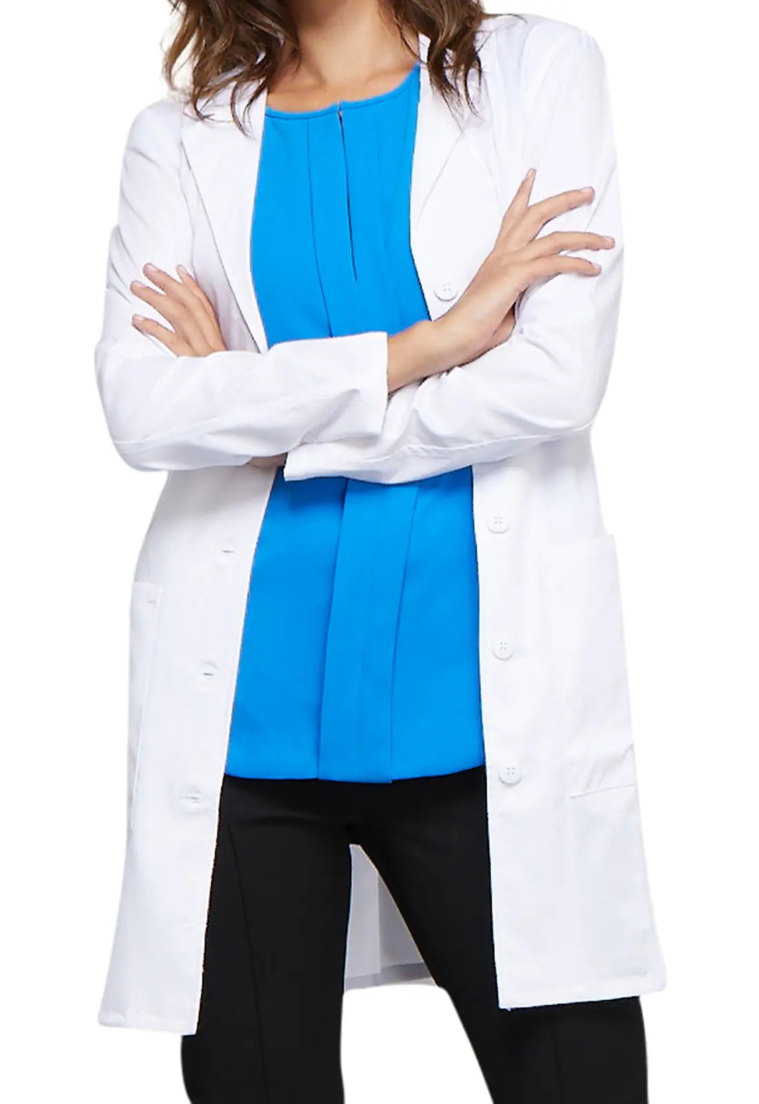 Cherokee Women's Core Stretch 33" Lab Coat - White Waterproof Rain Jacket