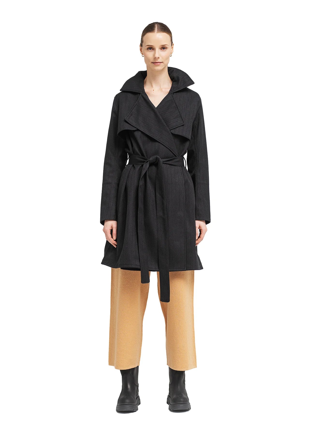 BRGN YR Coat New Black Cropped Tweed Jacket